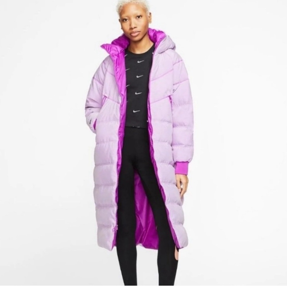 Nike Women's Purple Puffer Coat